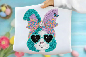 Latch Hook Easter Bunny Png Yarn, an Illustration by Designking