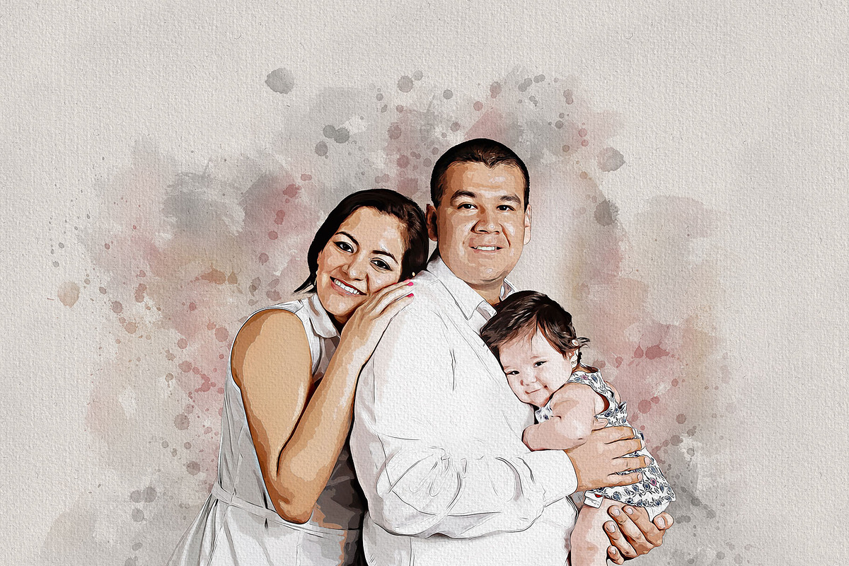 Costume Family Watercolor Art, an Action Add-On by MRI STUDIO (Photo 21 of 27)