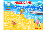 Labyrinth maze game with vitamins, an Education Illustration by Vector Tradition (Thumbnail 1 of 3)