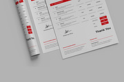 Red Invoice Template, a Stationery Template by MightyDesign (Thumbnail 3 of 8)