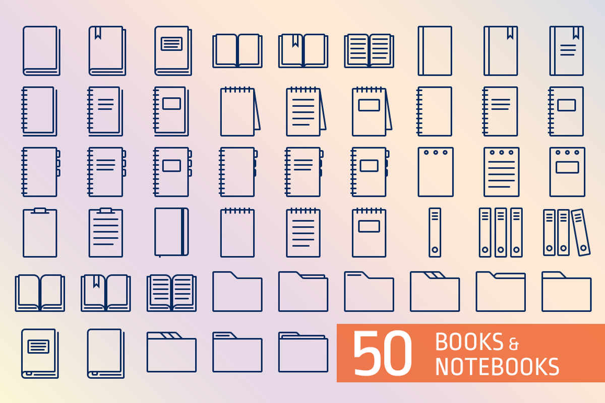 50 Books & Notepad icons, an Icon by brandcut (Photo 1 of 5)