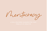 Meritocracy Handwritten Font, a Script Font by Up Up Creative (Thumbnail 1 of 8)