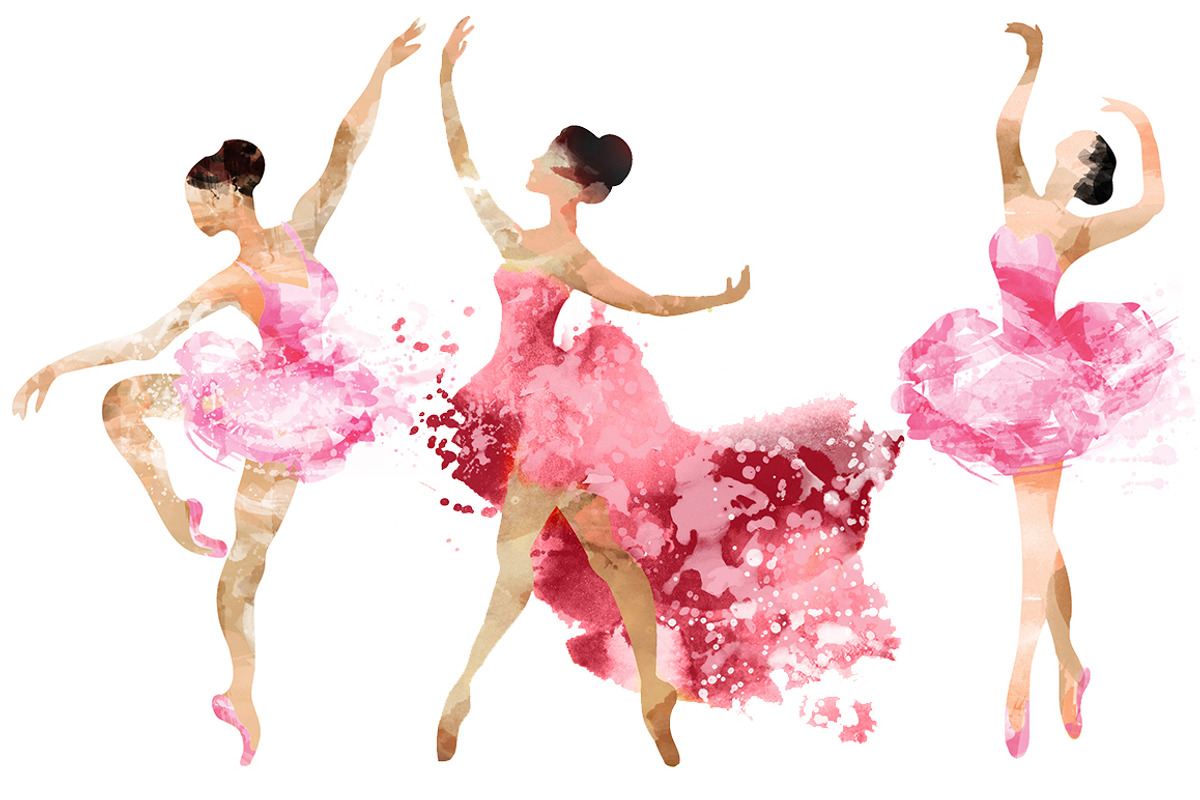 Pink ballet.watercolor, a Person Illustration by art_mouse (Photo 3 of 7)