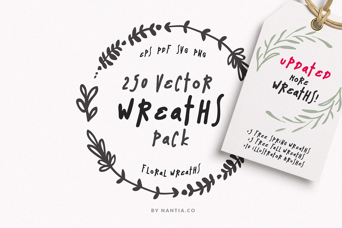 330 Vector Wreaths Mega Bundle, an Illustration by Greek fonts by nantia.co (Photo 2 of 8)