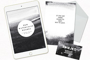 Black & White watercolor backgrounds, a Texture Graphic by swiejko (Thumbnail 7 of 7)