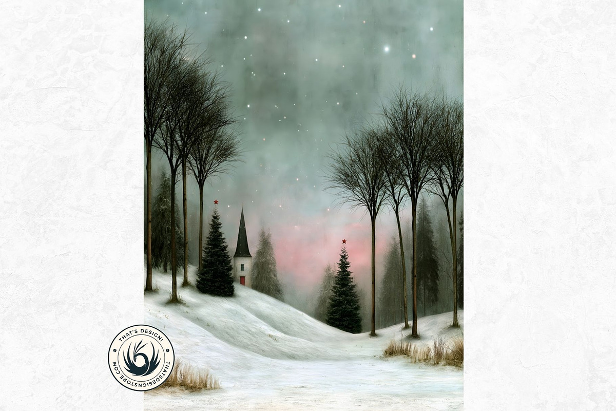 Surreal Moody Christmas Backdrops, a Background Graphic by ThatsDesignArt (Photo 5 of 15)