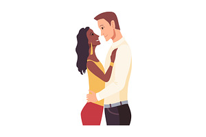 People hugging together with, a Person Illustration by Things for designers