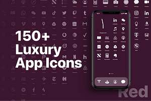 IOS 14 Luxury IPhone App Icons W