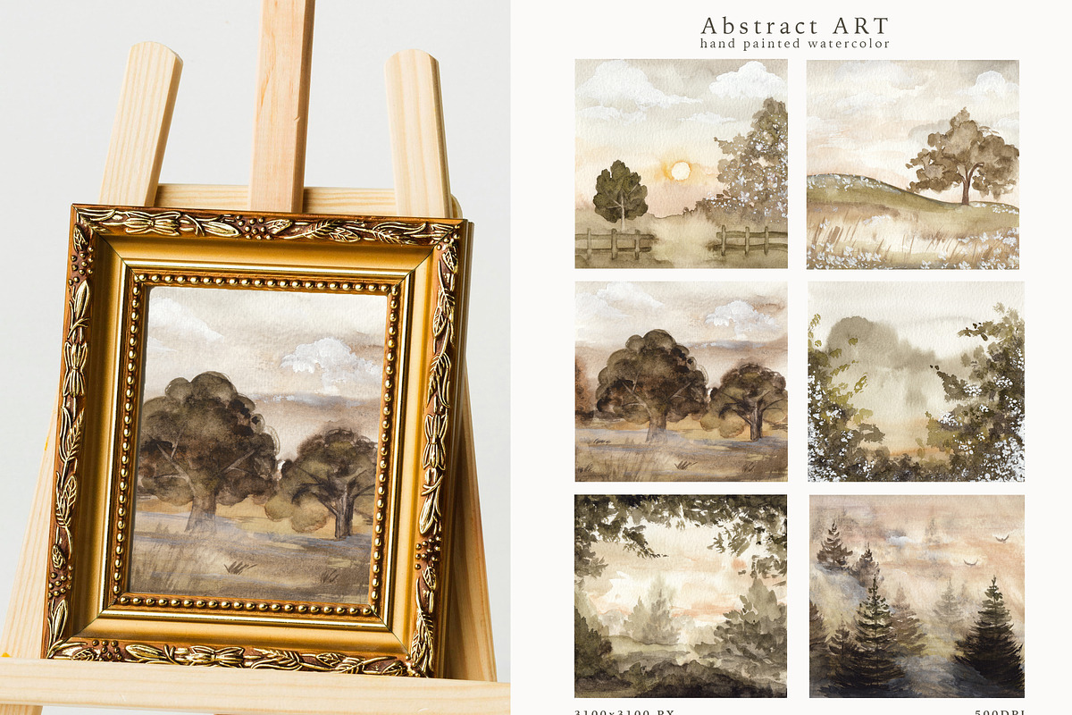 Vintage Forest. Watercolor clipart, an Animal Illustration by Ooh Lily (Photo 15 of 22)