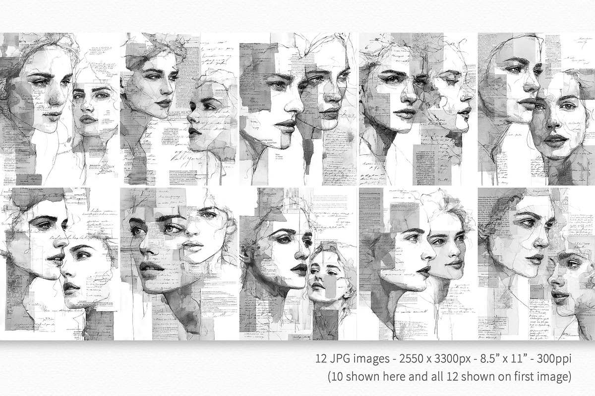 Ink Washed Portraits, a Decorative Illustration by rileyBgraphics (Photo 2 of 7)