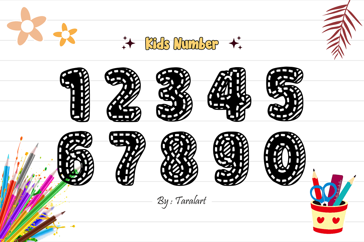 CUTE DREAM - Playful Stitched Font, a Sans Serif Font by KiddoGlyphs Studio (Photo 5 of 5)