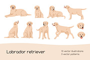 Labrador retriever dog set, patterns, an Animal Illustration by Good Studio (Thumbnail 1 of 11)