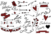 Valentine's doodle set, an Object Graphic by SaharaArt (Thumbnail 2 of 2)