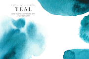 Teal Blue Watercolor Washes, a Texture Graphic by Kolorata Art (Thumbnail 4 of 5)