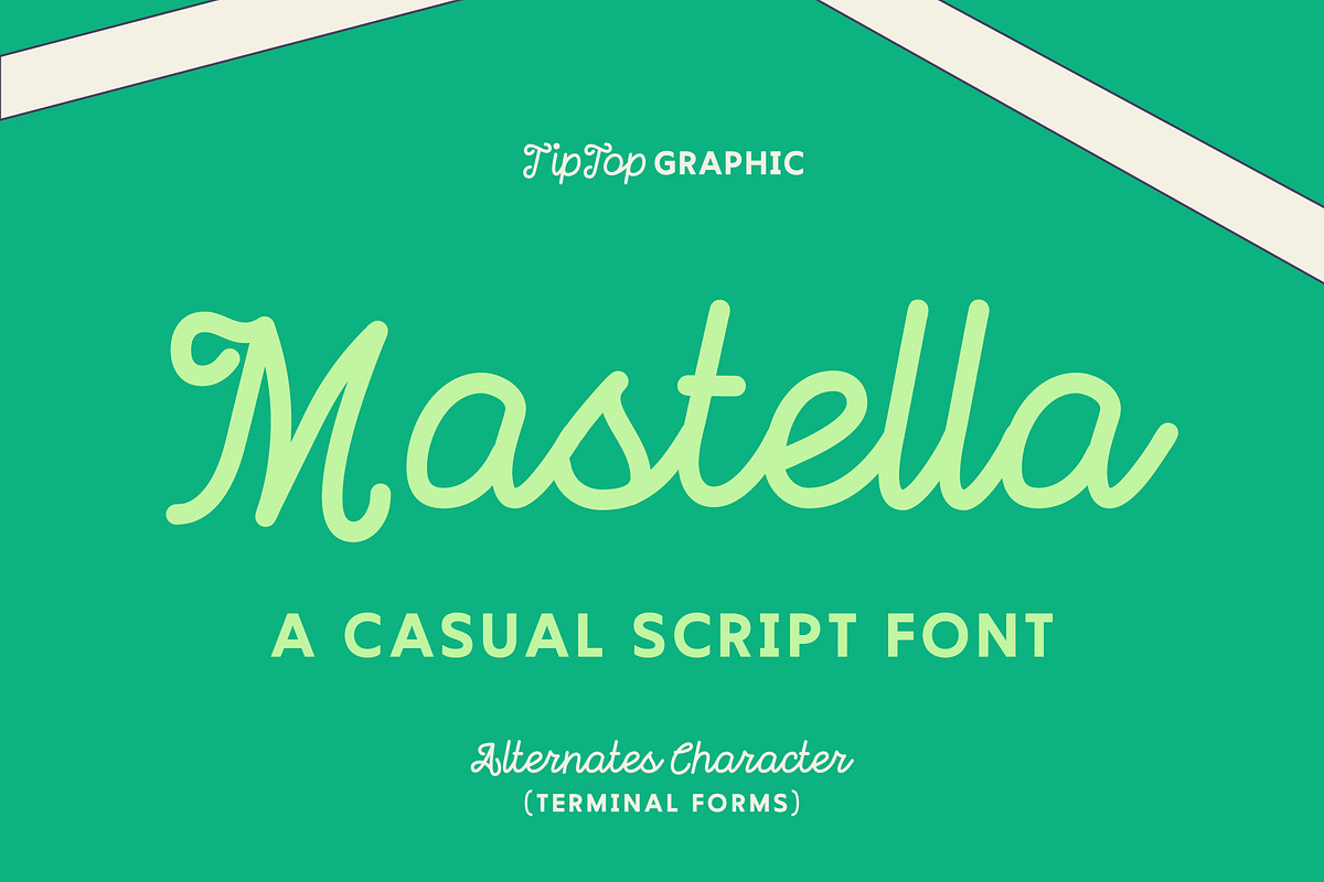 Mastella - Casual Script Font, a Script Font by Tiptop Graphic (Photo 1 of 10)
