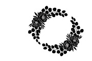 Elegant floral wreath silhouette, an Illustration by Amazin_art (Thumbnail 39 of 41)
