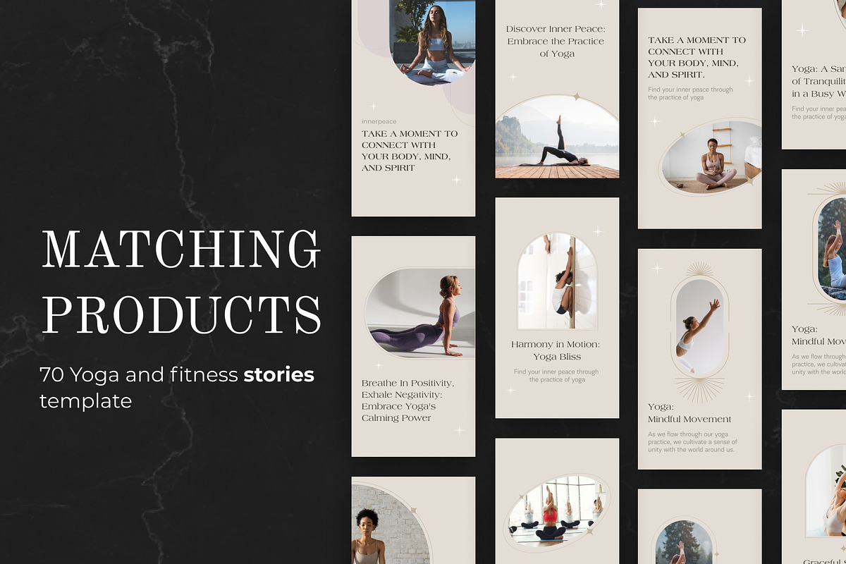 Yoga Instagram Highlight Covers, a Social Media Template by VeliusCreativeStudio (Photo 8 of 9)