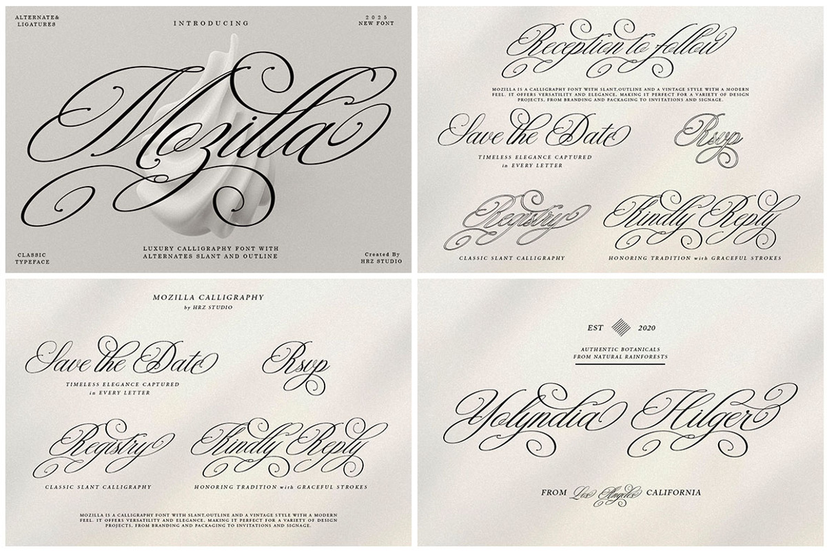 The Modern Calligraphy Font Bundle, a Script Font by Has_rizal (Photo 3 of 28)