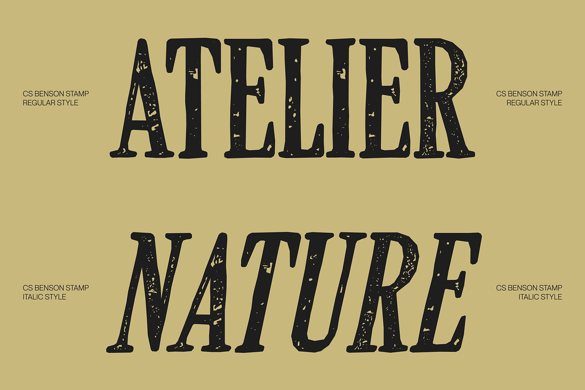 CS Benson Stamp, a Serif Font by Craft Supply Co. (Photo 3 of 8)