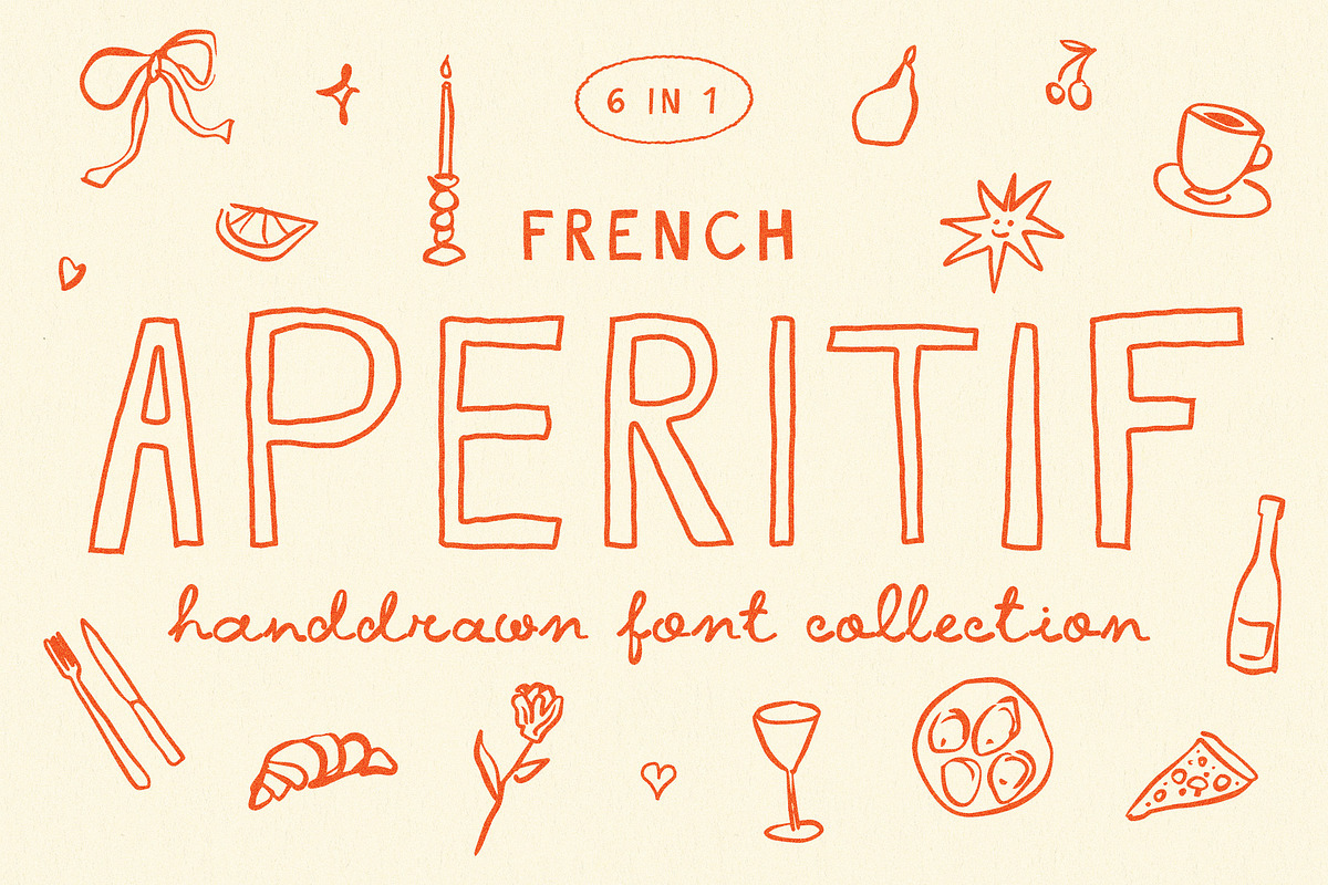 French Aperitif Quirky Font Family, a Handwritten Font by Ayya Studio (Photo 1 of 18)