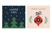Christmas & New Year holiday cards, a Seasonal Illustration by Good Studio (Thumbnail 4 of 9)