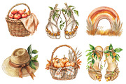 Boho Autumn Clipart, an Illustration by CreationArt (Thumbnail 5 of 5)