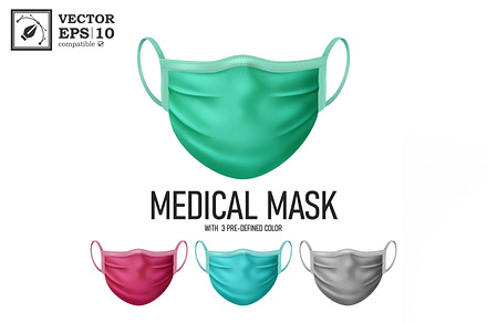 Realistic Medical Mask Sets 2, a Mask Mockup by Rendix Alextian