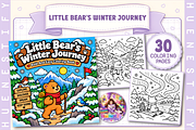 Bear Winter Journey Coloring Book, a Seasonal Illustration by HueNestify (Thumbnail 1 of 4)