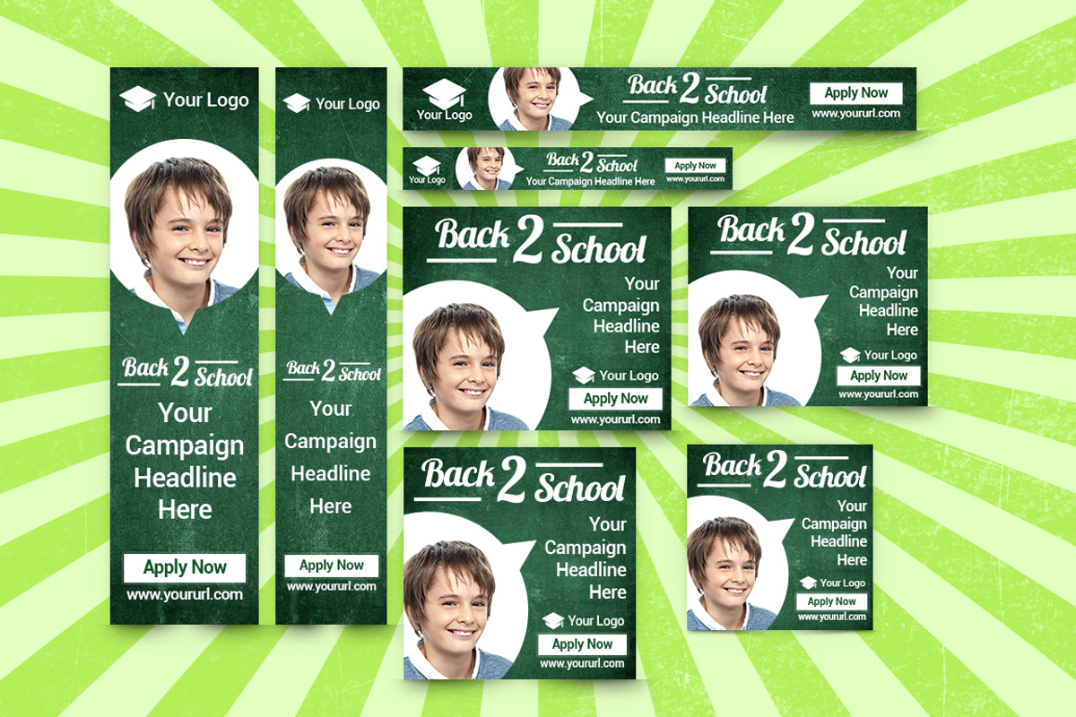 Education Banner Set Volume 1, a Templates & Theme by Rito's World of ...