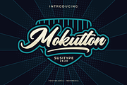 Mokutton, a Script Font by SusiType (Thumbnail 1 of 7)
