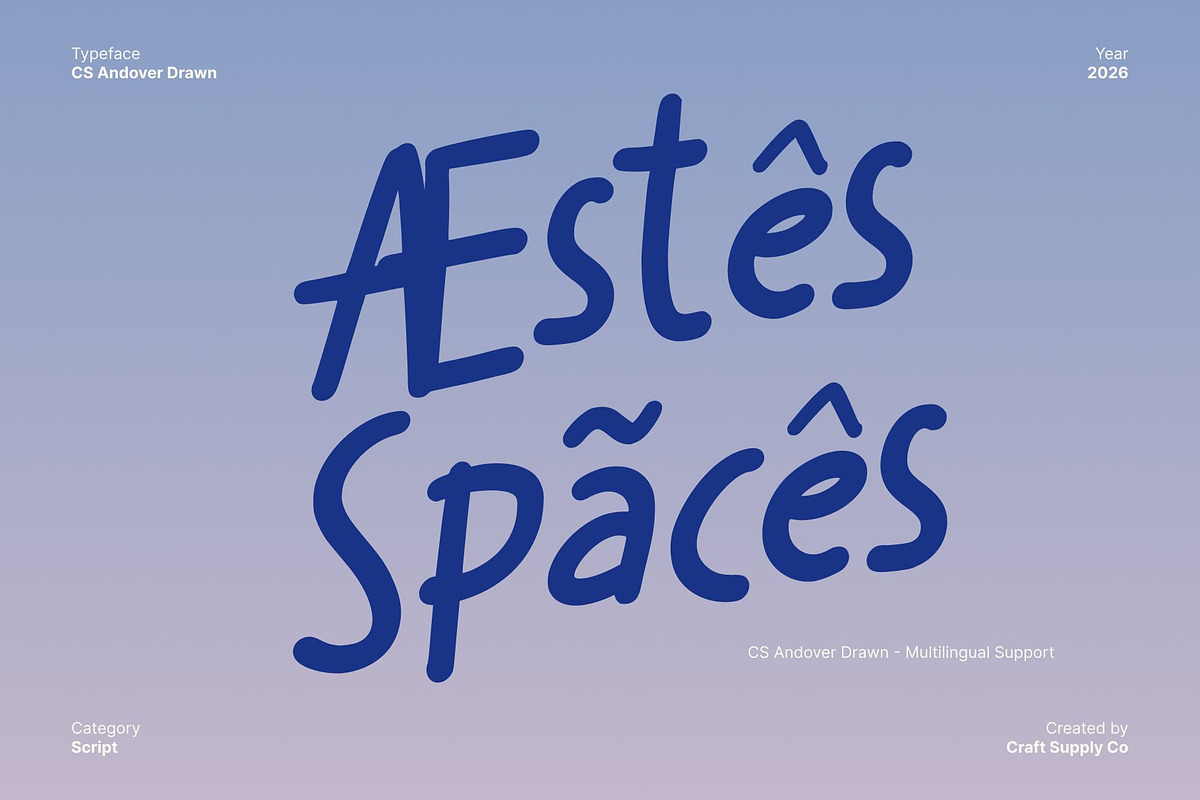CS Andover Drawn, a Sans Serif Font by Craft Supply Co. (Photo 6 of 8)
