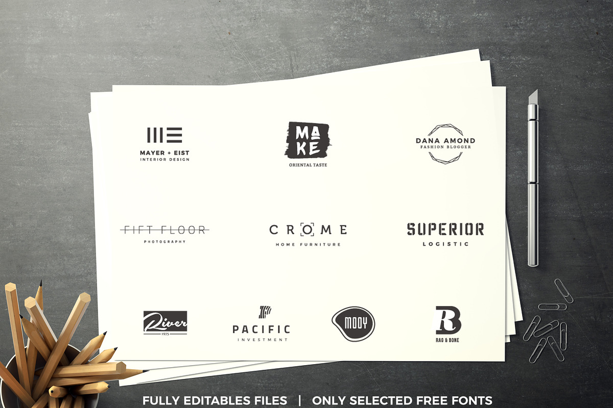 20 modern logos - hype vol. 01, a Branding & Logo Template by Nues Design (Photo 6 of 10)