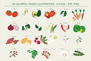 46 Vegetable Illustrations Pack, a Food Illustration by Strange Gaze Studios (Thumbnail 2 of 10)