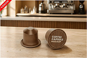 Coffee Capsule Mockup PSD, an Advertising Mockup by Bruno's Shop (Thumbnail 1 of 3)