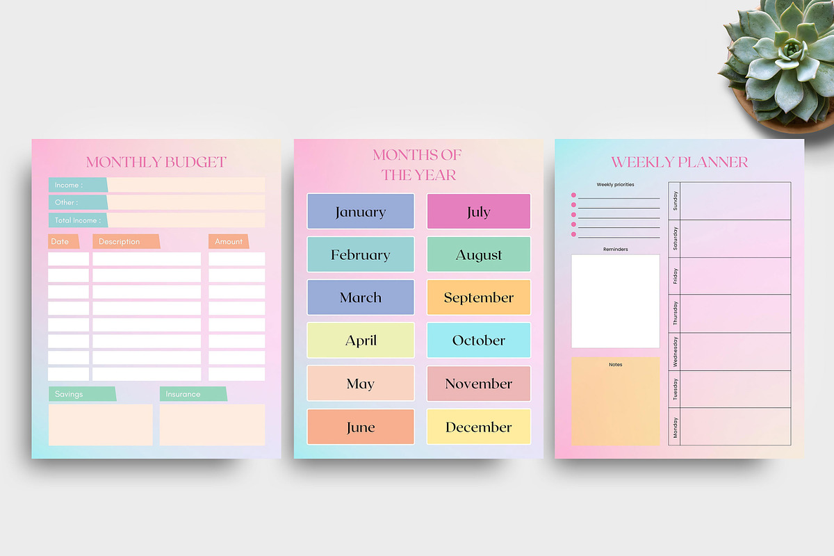 Personal planner bundle Template, a Stationery Template by Ultimate Template Shop (Photo 4 of 9)