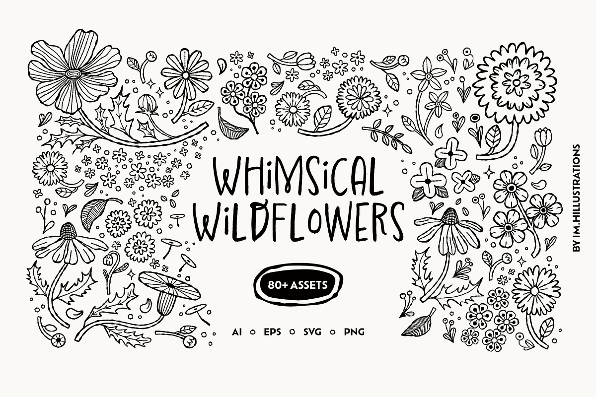 Wildflowers Illustration Bundle, a Decorative Illustration by Hillustrations (Photo 1 of 3)
