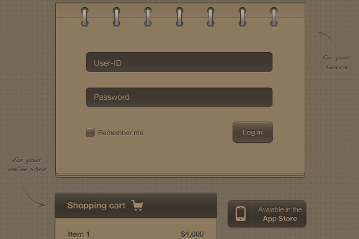 Smooth Dark UI Kit, an UI Kit Template by Pixlsby.me (Photo 3 of 4)