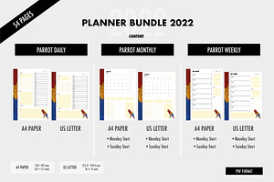 Parrot Life Planner 2022