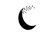 Flying Birds Moon SVG Bundle, an Illustration by yasushie (Thumbnail 10 of 31)