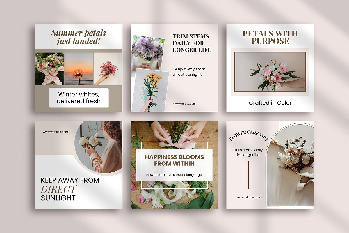 Flower Instagram Canva Social Media, a Social Media Template by Snapybiz (Photo 9 of 10)
