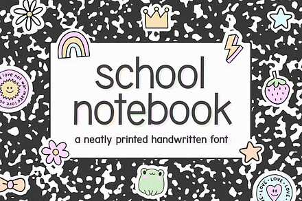 School Notebook | Handwritten Font, a Handwritten Font by KA Designs