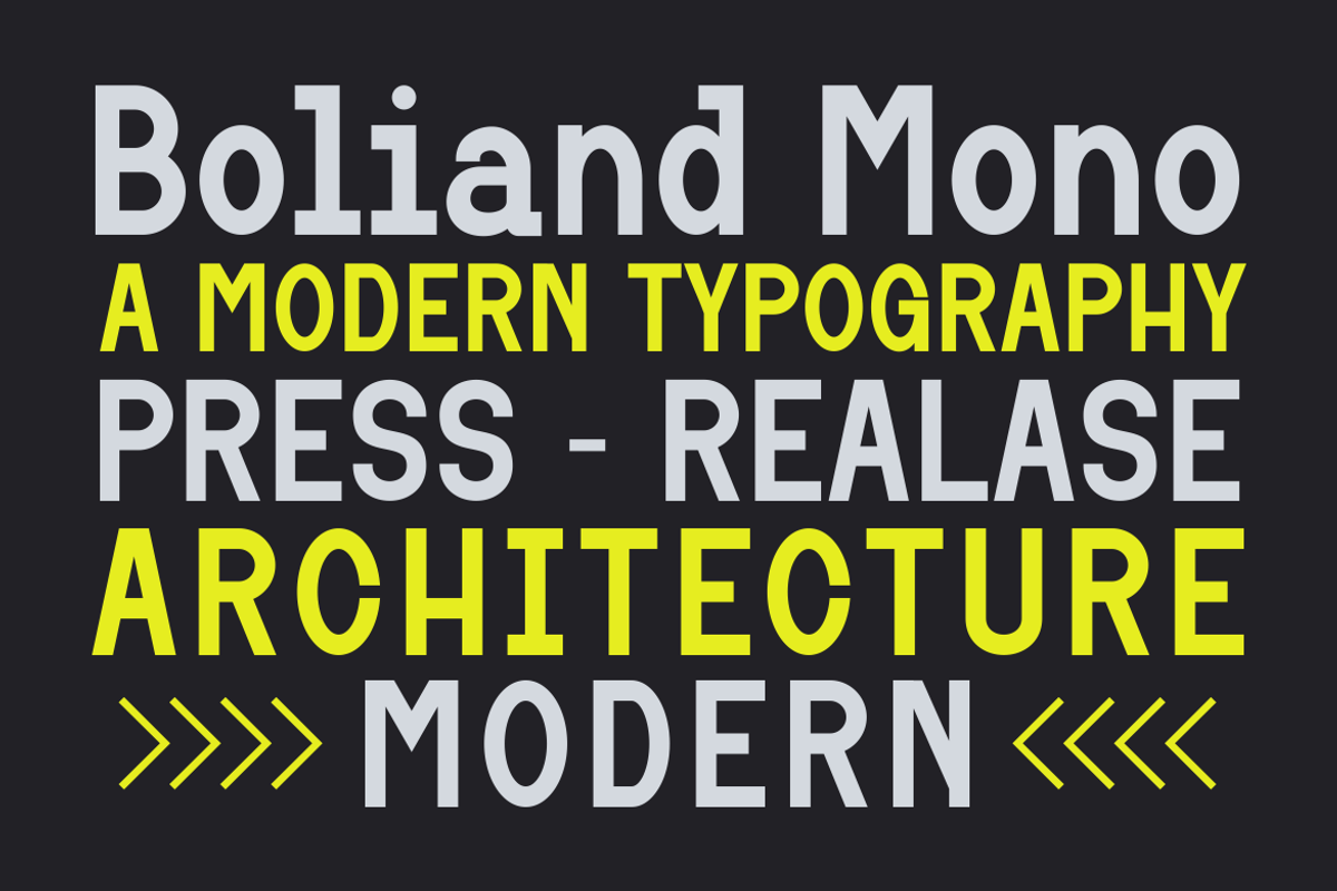 Boliand - A Modern Monospace Font, a Sans Serif Font by Marvadesign (Photo 6 of 7)