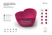 Heart Container Mockup Template Set, a Cups & Container Mockup by DesignRushMarket (Thumbnail 1 of 11)