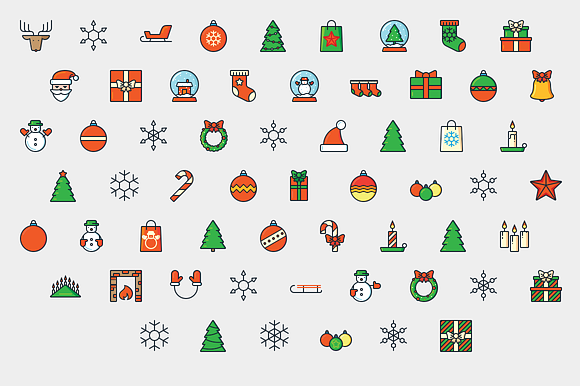 Sale 60 Christmas Icons Bonus!