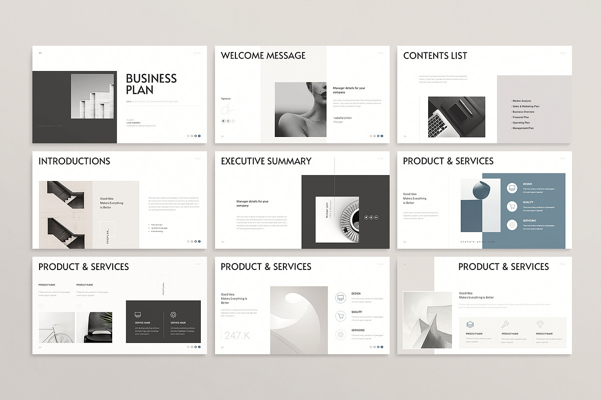 Minimal Business Plan Template Canva, a Presentation Template by ArtisanaAura (Photo 6 of 20)