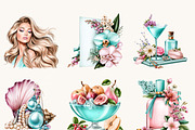 Coastal Glam Clipart Bundle, a Person Illustration by BusyDaydesign (Thumbnail 3 of 9)