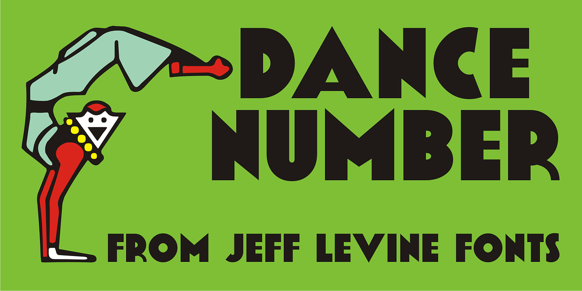Dance Number JNL, a Sans Serif Font by Jeff Levine Fonts