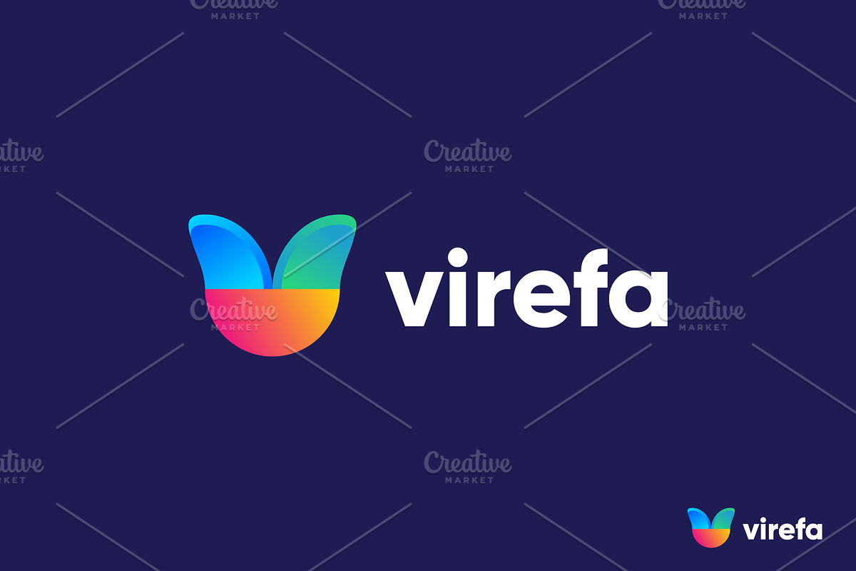 V letter lotus logo, a Branding & Logo Template by Logodesignpond (Photo 1 of 3)