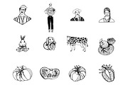 Farm Clipart SVG Hand Drawn Market, a Decorative Illustration by Anada Arty (Thumbnail 3 of 10)