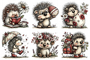 Whimsical Spring Hedgehog Png Clipar, an Illustration by Daily.Designs (Thumbnail 6 of 7)